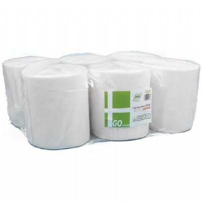 salg af Midi Håndklæderulle 2 lags hvid u. hylse 20 cm. x 137 m. 6 rl.