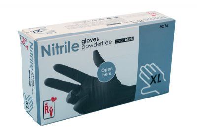 salg af Nitrilhandsker - sort, uden pudder - 100 stk.